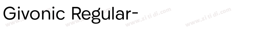Givonic Regular字体转换